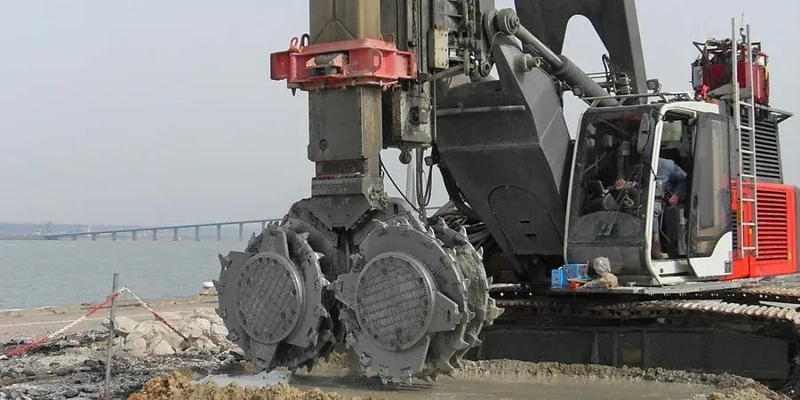 Illustratives Bild von Deep Soil Mixing (DSM) Bemessung in Bamberg